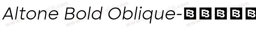 Altone Bold Oblique字体转换